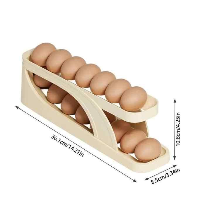 Automatic Rolling Egg Holder Container